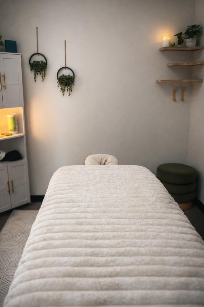 Massage room for assisted stretching and bodywork