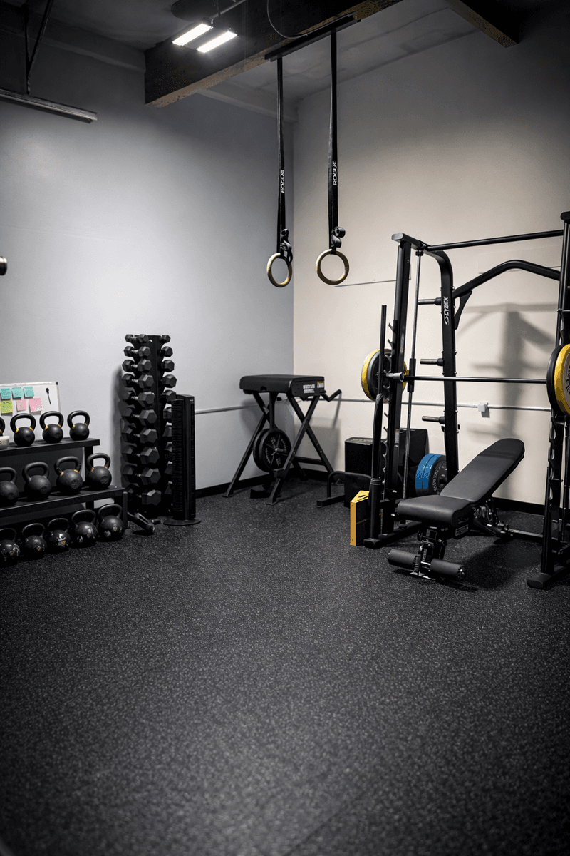 Small group training in weight room